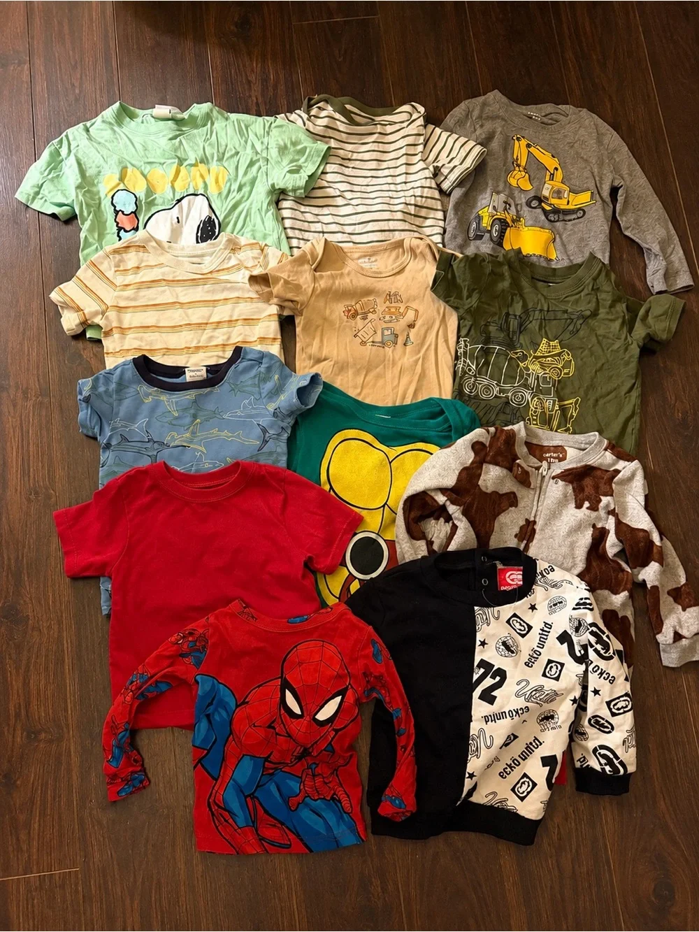 18M Baby Boy Clothing Lot | Carter’s H&M TMNT Spider-Man Ecko